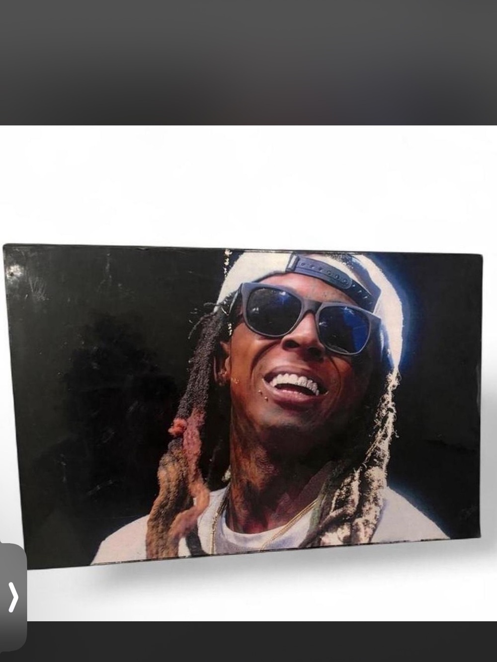 Smiling Music Portrait Canvas in Black - Unbranded